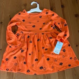 Cat & Jack Orange and Black Halloween Dress
